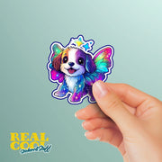 Puppy Dog Sticker - Cosmic Theme Dog Sticker - Cosmic Puppy Sticker