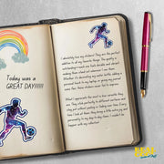 Soccer Sticker - Cosmic Theme Soccer Sticker - Cosmic Soccer Player Sticker