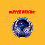 Headphones Sticker - Cosmic Theme Headphones Sticker - Cosmic Headphones Sticker