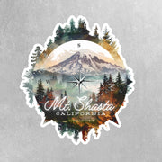 Mt Shasta California Sticker - California Sticker - Mountain Sticker