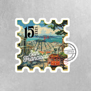San Francisco Sticker - Vintage San Francisco Sticker - San Francisco Vintage Postage Stamp Sticker
