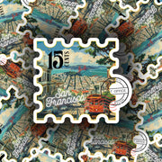 San Francisco Sticker - Vintage San Francisco Sticker - San Francisco Vintage Postage Stamp Sticker