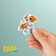 Origami Puppy Sticker