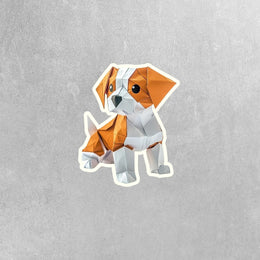 Origami Puppy Sticker