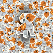 Origami Puppy Sticker