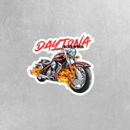 Daytona Bike Week Sticker - Motorcycle Sticker - Daytona Beach Motorcycle Sticker