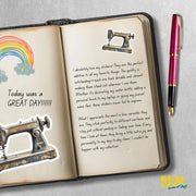 Vintage Sewing Machine Sticker - Old Fashioned Sewing Machine Sticker - Antique Sewing Machine Sticker -Junk Journal Stickers