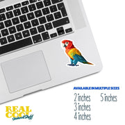 Origami Macaw Sticker - Cute Macaw Sticker - Origami Parrot Decal