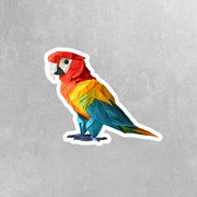 Origami Macaw Sticker - Cute Macaw Sticker - Origami Parrot Decal