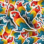 Origami Macaw Sticker - Cute Macaw Sticker - Origami Parrot Decal