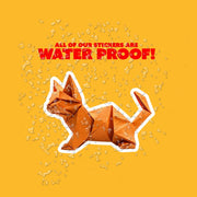 Origami Cat Sticker - Cute Cat Sticker - Origami Cat Decal