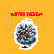 Lighthouse Sticker - Stormy Night Lighthouse Decal - Lighthouse Decal