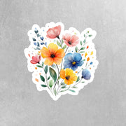 Water Color Flower Sticker - Flower Stickers - Wild Flowers Sticker