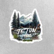 Teton Wilderness Sticker - Wyoming Sticker - Wyoming Decal