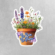 No Rain No Flowers Sticker - Flower Sticker - Floral Decal - Positive Thinking Sticker