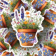 No Rain No Flowers Sticker - Flower Sticker - Floral Decal - Positive Thinking Sticker