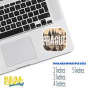 Prague Sticker | Vintage Travel Decal, Czech Republic Souvenir, Cityscape Art | Perfect Gift for Travelers & Locals