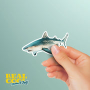 Tiger Shark Sticker | Waterproof Vinyl Decal for Car, Laptop, Water Bottle | Ocean lover Gift Shark Enthusiast Decor
