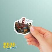 San Francisco Sticker - Golden Gate Bridge Sticker - San Francisco Decal