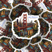 San Francisco Sticker - Golden Gate Bridge Sticker - San Francisco Decal
