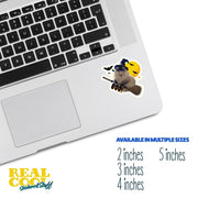 Cat Witch Sticker, Broomstick Cat Halloween Decal, Cute Spooky Cat Art for Halloween Decor, Witchy Cat Gifts & Fun Stickers