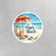 Ft. Myers Sticker - Ft. Myers Beach - Florida Sticker