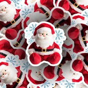 Santa Sticker | Festive Christmas Sticker for Gifts, Crafts & Holiday Decor | Cute Winter Decoration