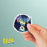 Alaska Sticker - Northern Lights Sticker - Alaska Outdoors Sticker