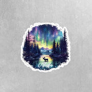 Alaska Sticker - Northern Lights Sticker - Alaska Outdoors Sticker