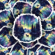 Alaska Sticker - Northern Lights Sticker - Alaska Outdoors Sticker