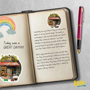 Italy Cafe Sticker, Vintage Cafe Aesthetic, Coffee Lovers Decor, Planner Accessories, Italian Coffee Shop Art