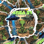 Area 51 Sticker - Alien, UFO, Extraterrestrial Decal for Car, Laptop, Water Bottle & More - Fun Sci-Fi Gift