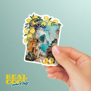 Vintage Capri Italy Sticker - Italy Travel Sticker for Journals - Island of Capri Decal - Perfect Travel Souvenir