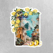 Vintage Capri Italy Sticker - Italy Travel Sticker for Journals - Island of Capri Decal - Perfect Travel Souvenir