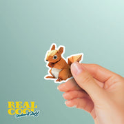 Origami Squirrel Sticker - Cute Squirrel Sticker - Origami Squirrel Decal
