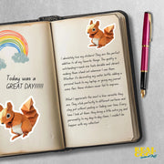 Origami Squirrel Sticker - Cute Squirrel Sticker - Origami Squirrel Decal