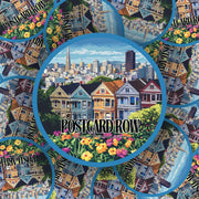 San Francisco Sticker - Painted Ladies Postcard Row Art - Travel Decal, Souvenir Gift, Home Decor