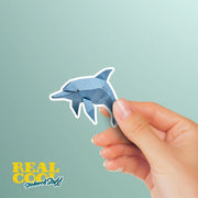 Origami Dolphin Sticker - Cute Dolphin Sticker - Origami Dolphin Decal