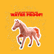 Origami Horse Sticker - Cute Horse Sticker - Origami Horse Decal