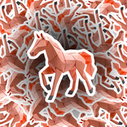 Origami Horse Sticker - Cute Horse Sticker - Origami Horse Decal