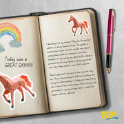 Origami Horse Sticker - Cute Horse Sticker - Origami Horse Decal