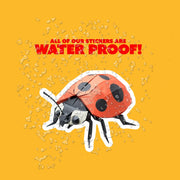 Origami Lady Bug Sticker - Cute Lady Bug Sticker - Origami Lady Bug Decal