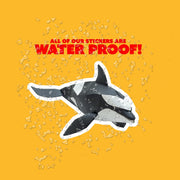 Orca Horse Sticker - Cute Orca Sticker - Origami Orca Decal - Killer Whale Sticker