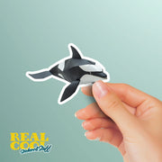 Orca Horse Sticker - Cute Orca Sticker - Origami Orca Decal - Killer Whale Sticker