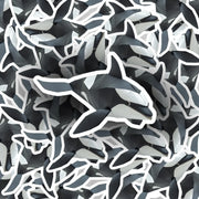 Orca Horse Sticker - Cute Orca Sticker - Origami Orca Decal - Killer Whale Sticker