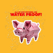 Pig Sticker - Cute Piggy Sticker - Origami Pig Decal - Piglet Sticker