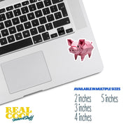 Pig Sticker - Cute Piggy Sticker - Origami Pig Decal - Piglet Sticker