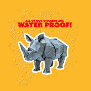 Origami Rhino Sticker - Cute Rhino Sticker - Origami Rhino Decal