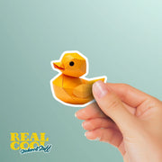 Origami Rubber Duck Sticker - Cute Rubber Duck Sticker - Origami Rubber Duck Decal- Rubber Ducky Sticker
