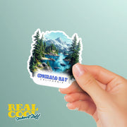 Emerald Bay Sticker - California Nature Decal, Waterproof Vinyl, Outdoor Adventure, Lake Tahoe Art, Eco-Friendly Travel Stickers